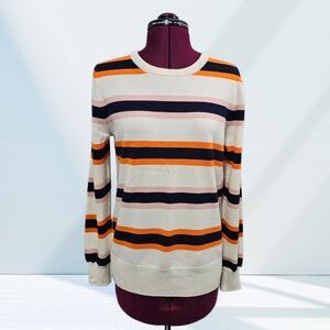 Banana Republic Cashmere Sweater in Orange, Black, White, Pink